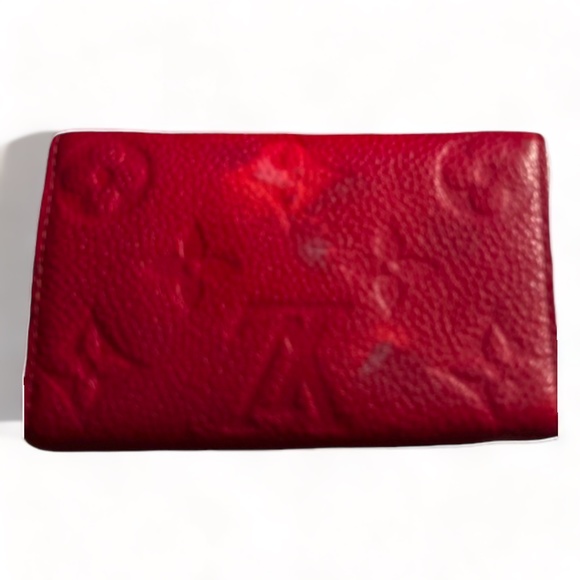Louis Vuitton Monogram 6 Key Multicles Holder Fuchsia  LOUIS VUITTON Monogram 6 Key Multicles Holder Empreinte Leather Red